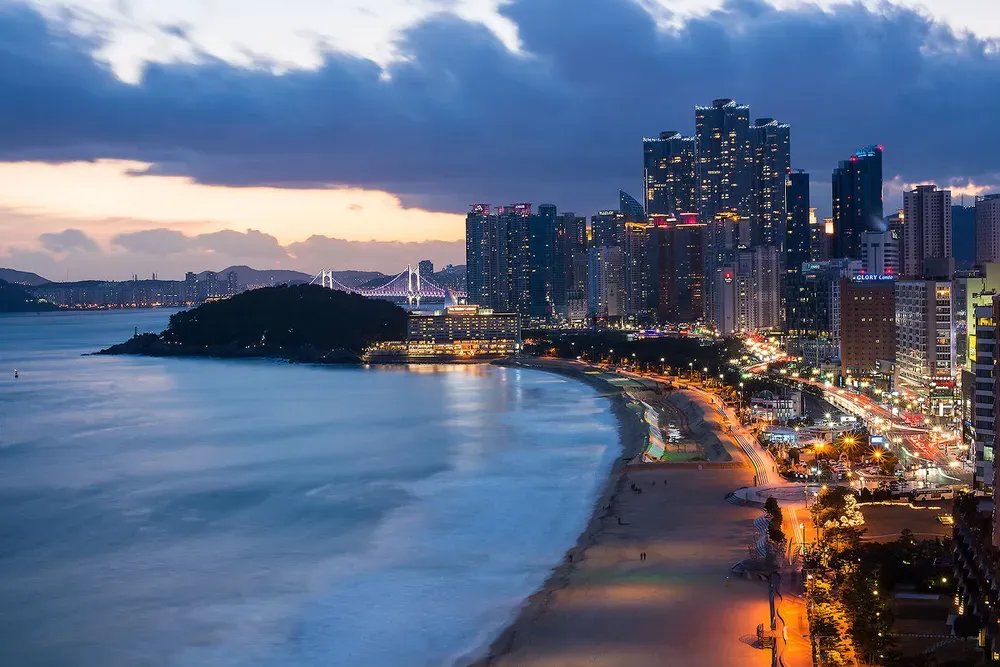 Haeundae Beach in Busan, South Korea